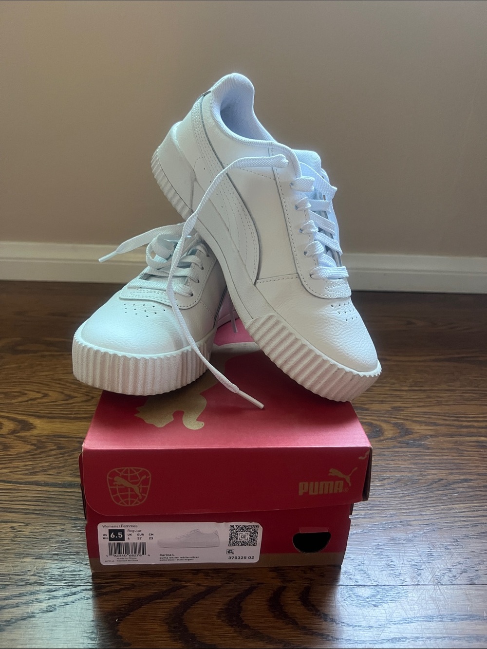 Puma White Platform Sneakers for Women
